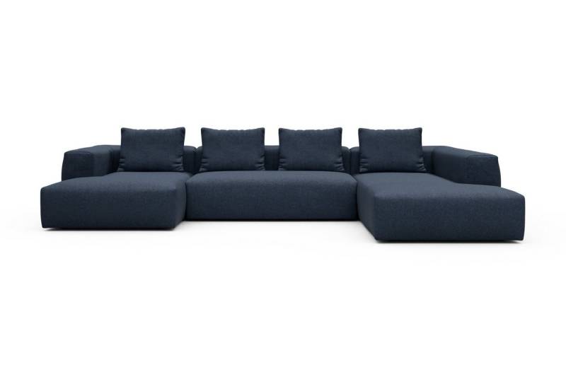 moebelfaktor Wohnlandschaft Fred Relax-Ecke rechts mit 2-Sitzer und Chaiselongue links, Modular, tief, komfortabel, breite Armlehnen von moebelfaktor
