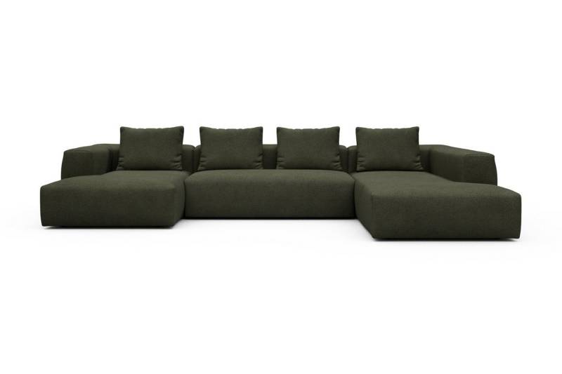 moebelfaktor Wohnlandschaft Fred Relax-Ecke rechts mit 2-Sitzer und Chaiselongue links, Modular, tief, komfortabel, breite Armlehnen von moebelfaktor