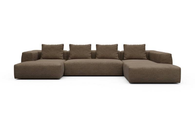 moebelfaktor Wohnlandschaft Fred Relax-Ecke rechts mit 2-Sitzer und Chaiselongue links, Modular, tief, komfortabel, breite Armlehnen von moebelfaktor