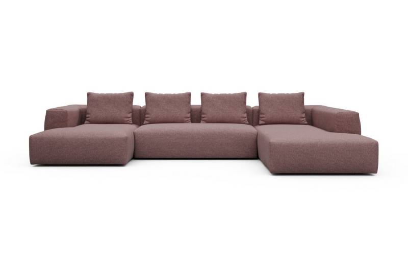 moebelfaktor Wohnlandschaft Fred Relax-Ecke rechts mit 2-Sitzer und Chaiselongue links, Modular, tief, komfortabel, breite Armlehnen von moebelfaktor