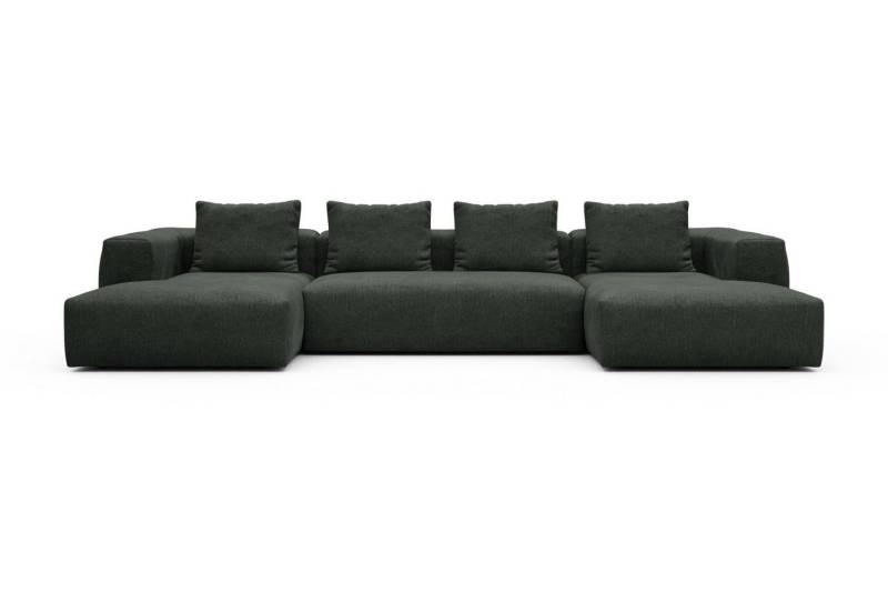 moebelfaktor Wohnlandschaft Fred mit 2-Sitzer und Chaiselongue beidseitig, Modular, tief, komfortabel, breite Armlehnen von moebelfaktor