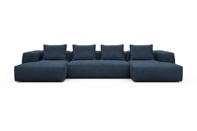 moebelfaktor Wohnlandschaft Fred mit 2-Sitzer und Chaiselongue beidseitig, Modular, tief, komfortabel, breite Armlehnen von moebelfaktor