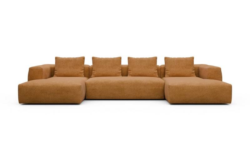 moebelfaktor Wohnlandschaft Fred mit 2-Sitzer und Chaiselongue beidseitig, Modular, tief, komfortabel, breite Armlehnen von moebelfaktor