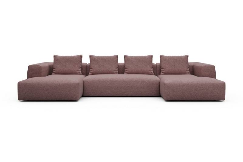 moebelfaktor Wohnlandschaft Fred mit 2-Sitzer und Chaiselongue beidseitig, Modular, tief, komfortabel, breite Armlehnen von moebelfaktor