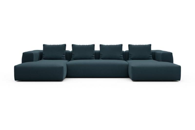 moebelfaktor Wohnlandschaft Fred mit 2-Sitzer und Chaiselongue beidseitig, Modular, tief, komfortabel, breite Armlehnen von moebelfaktor