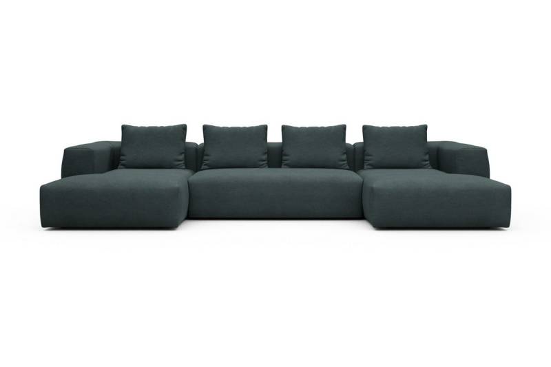moebelfaktor Wohnlandschaft Fred mit 2-Sitzer und Chaiselongue beidseitig, Modular, tief, komfortabel, breite Armlehnen von moebelfaktor