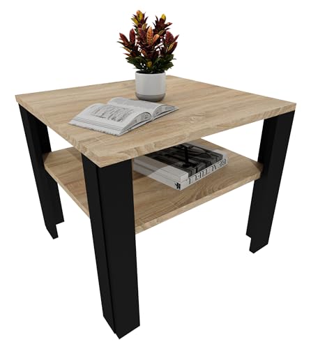 Moderner Couchtisch im Retro-Loft-Design | Wohnzimmertisch mit Ablagefläche | Stabiler Beistelltisch für Wohnzimmer, Büro & Lounge |Eiche Sonoma/Schwarz Moderner Couchtisch im Retro-Loft-Design | Wohnzimmertisch mit Ablagefläche | Stabiler Beistelltisch für Wohnzimmer, Büro & Lounge |Eiche Sonoma/Schwarz von möbelkap