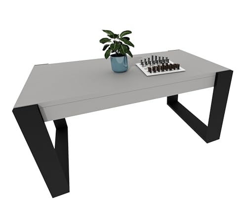 möbelkap Couchtisch | Moderner Wohnzimmertisch im Retro Loft Design | Stabiler & Kratzfester Sofatisch mit Pflegeleichter Oberfläche | Vielseitig für Wohnzimmer, Büro & Loft | Grau/Schwarz möbelkap Couchtisch | Moderner Wohnzimmertisch im Retro Loft Design | Stabiler & Kratzfester Sofatisch mit Pflegeleichter Oberfläche | Vielseitig für Wohnzimmer, Büro & Loft | Grau/Schwarz von möbelkap