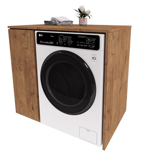 möbelkap Waschmaschinenumbauschrank für Waschmaschine, Eiche Lancelot – Praktischer Badschrank Badezimmer Regal 96×88,5×66 cm aus laminierter Platte mit ABS-Kanten, platzsparend & stabil möbelkap Waschmaschinenumbauschrank für Waschmaschine, Eiche Lancelot – Praktischer Badschrank Badezimmer Regal 96×88,5×66 cm aus laminierter Platte mit ABS-Kanten, platzsparend & stabil von möbelkap