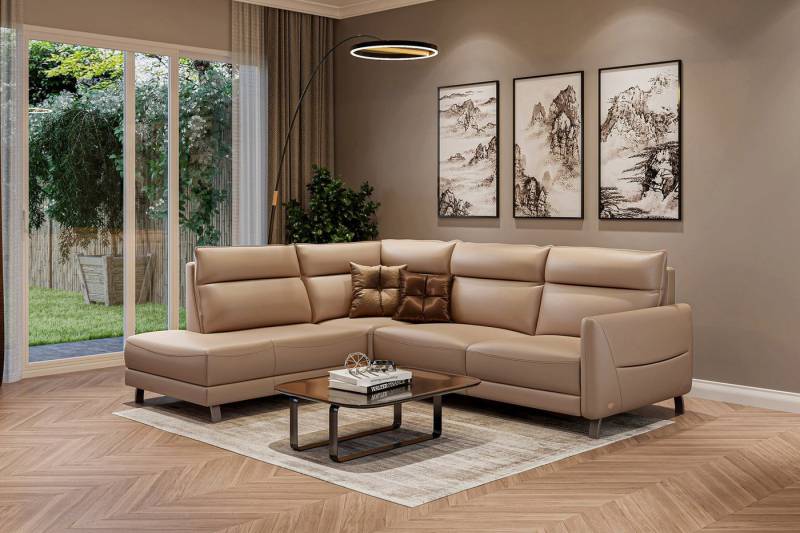 moebeloutlet.de Ecksofa Moebeloutlet.de Italian Luxus Ecksofa Leder-mit Relax & Schlaffunktion, Elektrische Relaxfunktion von moebeloutlet.de