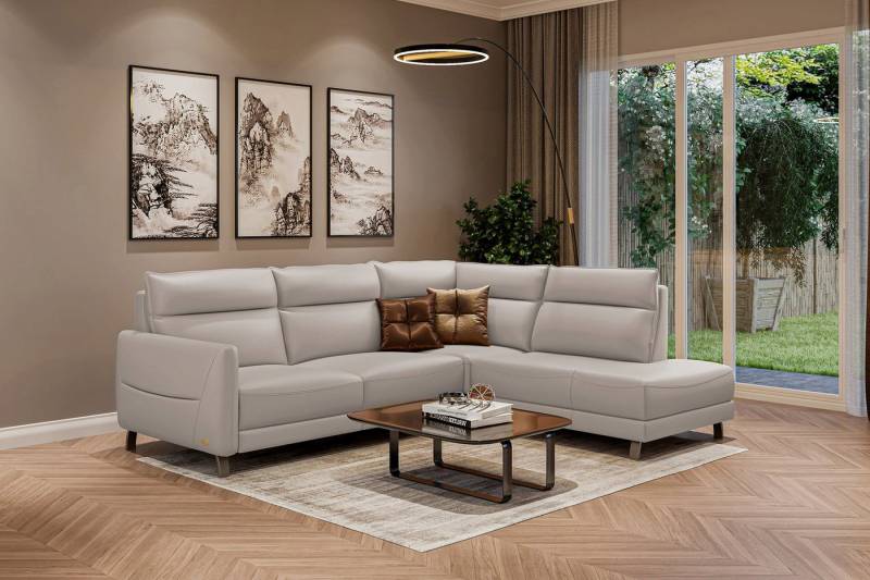 moebeloutlet.de Ecksofa Moebeloutlet.de Italian Luxus Ecksofa Leder-mit Relax & Schlaffunktion, Elektrische Relaxfunktion von moebeloutlet.de