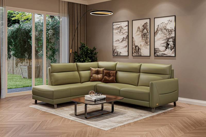 moebeloutlet.de Ecksofa Moebeloutlet.de Italian Luxus Ecksofa Leder-mit Relax & Schlaffunktion, Elektrische Relaxfunktion von moebeloutlet.de