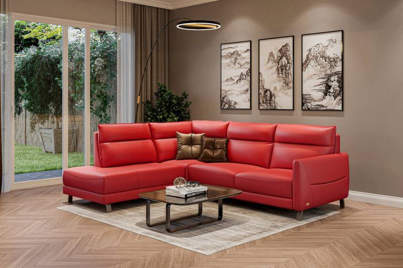 moebeloutlet.de Ecksofa Moebeloutlet.de Italian Luxus Ecksofa Leder-mit Relax & Schlaffunktion, Elektrische Relaxfunktion von moebeloutlet.de