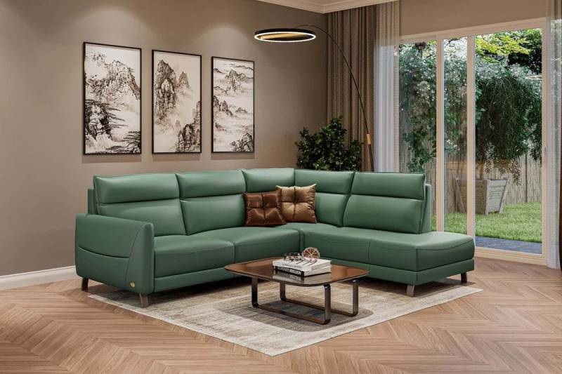 moebeloutlet.de Ecksofa Moebeloutlet.de Italian Luxus Ecksofa Leder-mit Relax & Schlaffunktion, Elektrische Relaxfunktion von moebeloutlet.de