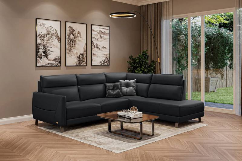 moebeloutlet.de Ecksofa Moebeloutlet.de Italian Luxus Ecksofa Leder-mit Relax & Schlaffunktion, Elektrische Relaxfunktion von moebeloutlet.de