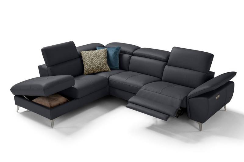 moebeloutlet.de Ecksofa Moebeloutlet.de – Italienisches Ledersofa mit Stauraum,Schlaffunktion, mit Relaxfunktion von moebeloutlet.de