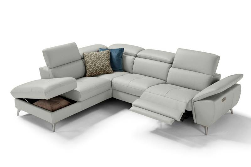 moebeloutlet.de Ecksofa Moebeloutlet.de – Italienisches Ledersofa mit Stauraum,Schlaffunktion, mit Relaxfunktion von moebeloutlet.de