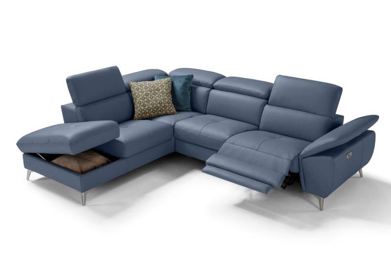 moebeloutlet.de Ecksofa Moebeloutlet.de – Italienisches Ledersofa mit Stauraum,Schlaffunktion, mit Relaxfunktion von moebeloutlet.de