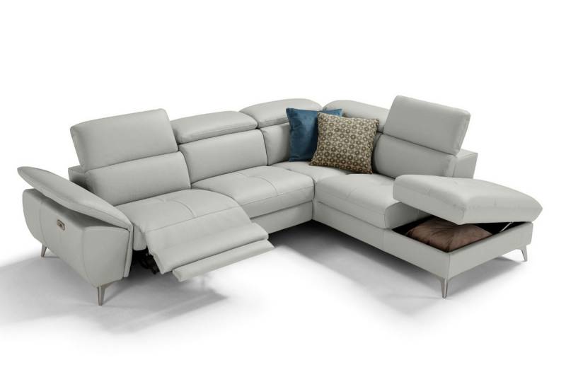 moebeloutlet.de Ecksofa Moebeloutlet.de – Italienisches Ledersofa mit Stauraum,Schlaffunktion, mit Relaxfunktion von moebeloutlet.de