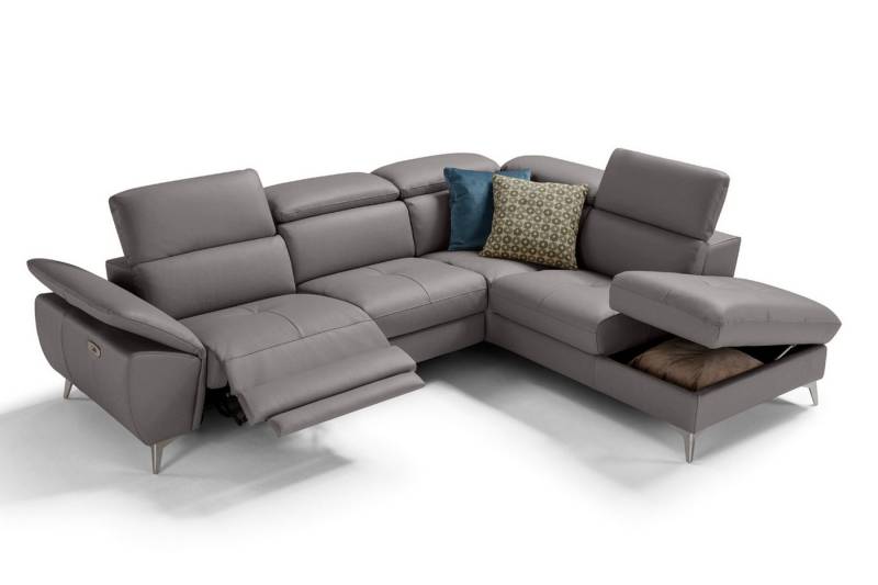 moebeloutlet.de Ecksofa Moebeloutlet.de – Italienisches Ledersofa mit Stauraum,Schlaffunktion, mit Relaxfunktion von moebeloutlet.de