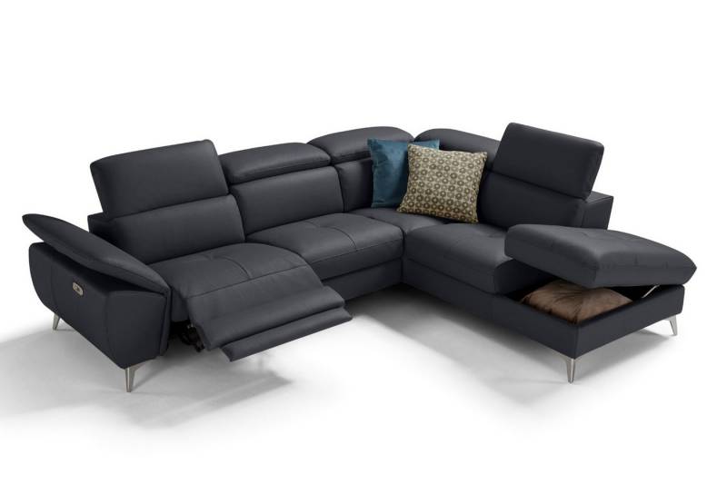 moebeloutlet.de Ecksofa Moebeloutlet.de – Italienisches Ledersofa mit Stauraum,Schlaffunktion, mit Relaxfunktion von moebeloutlet.de