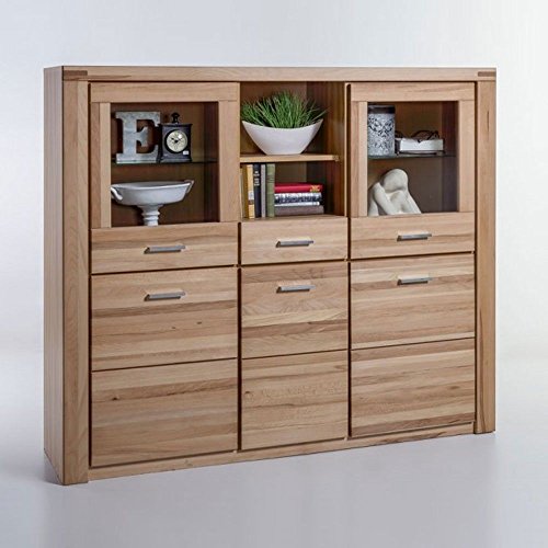 moebelstore24 Highboard Taber Kernbuche Teilmassiv von moebelstore24