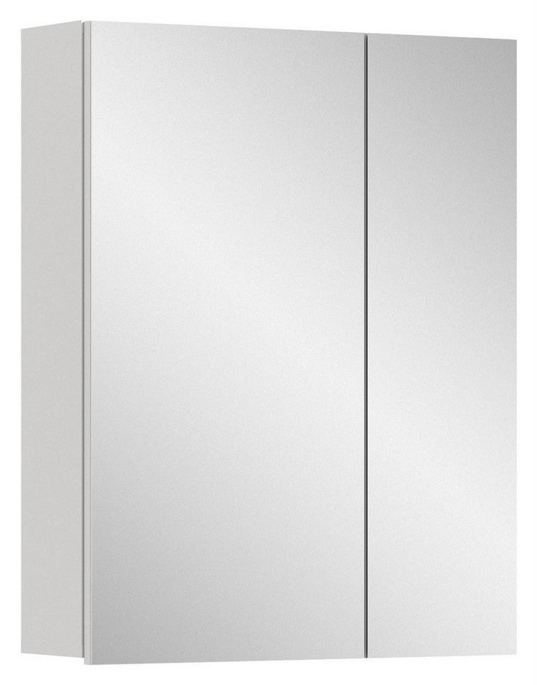 möbelvita Badezimmerspiegelschrank Aura Spiegelschrank B/H/T 82x77x18 in weiß Hochglanz von möbelvita