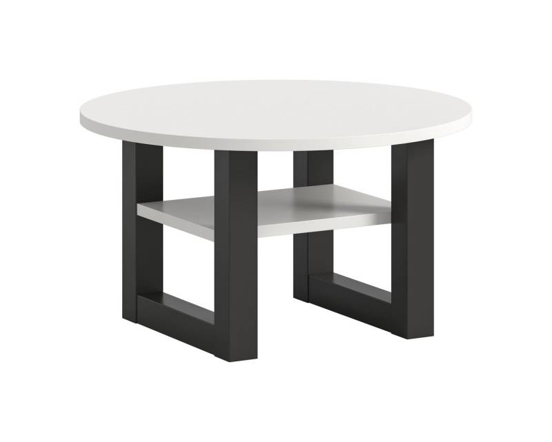 möbelvita Couchtisch Cloud Couchtisch B/H/T 75x42x75 in weiß und grau, Tischplatte umlaufend mit 1,3 mm ABS-Kante zum Plattendekor von möbelvita