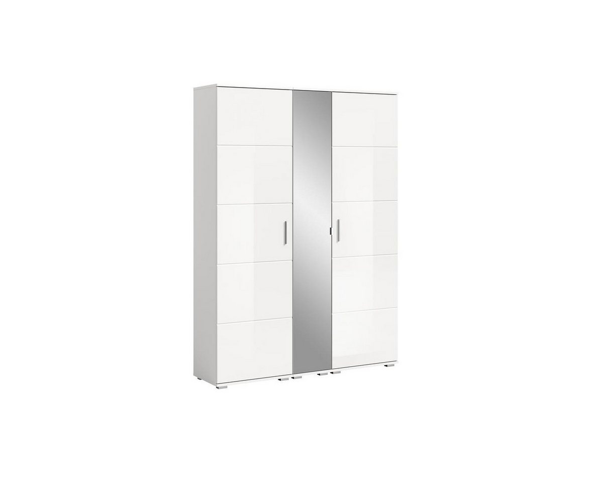 möbelvita Garderoben-Set Bello Garderobenkombination B/H/T 140x191x37 in weiß, (2x Garderobenschrank, 1x Spiegelschrank) von möbelvita