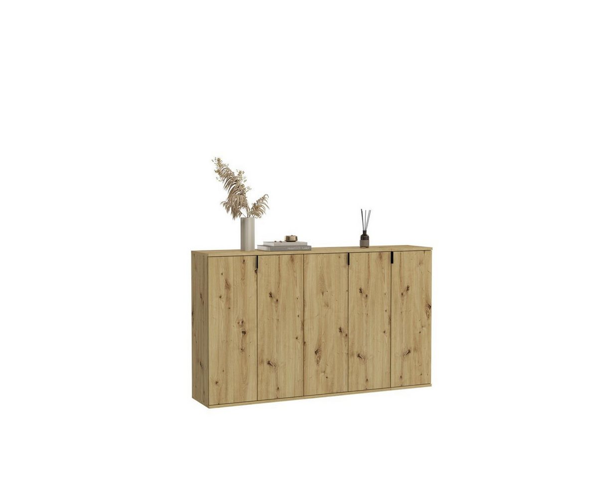 möbelvita Garderoben-Set Vision X Garderobenkombination B/H/T 152x99x34 in Artisan Eiche, (2x Schuhkommode, 1x Kommode) von möbelvita