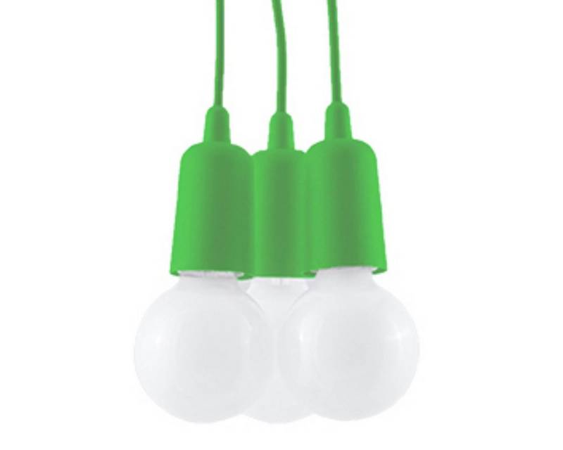 möbelvita Hängeleuchte Hängeleuchte LUMA 3 grün, Riemenverstellung, NEIN von möbelvita