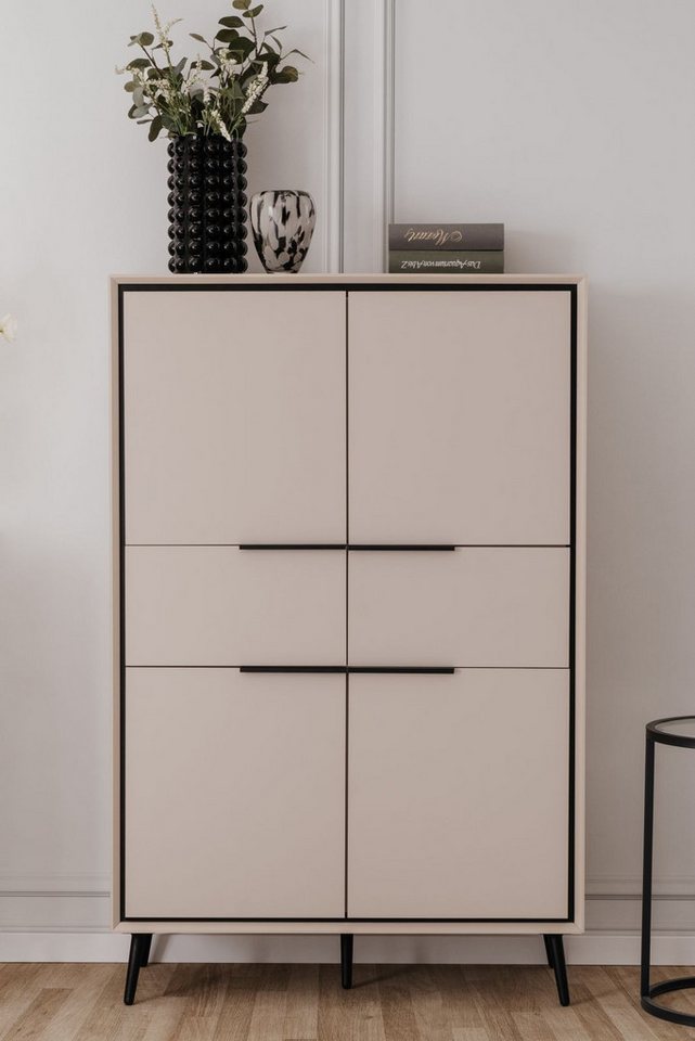 möbelvita Highboard Highboard Aurora 53A sand / greige von möbelvita