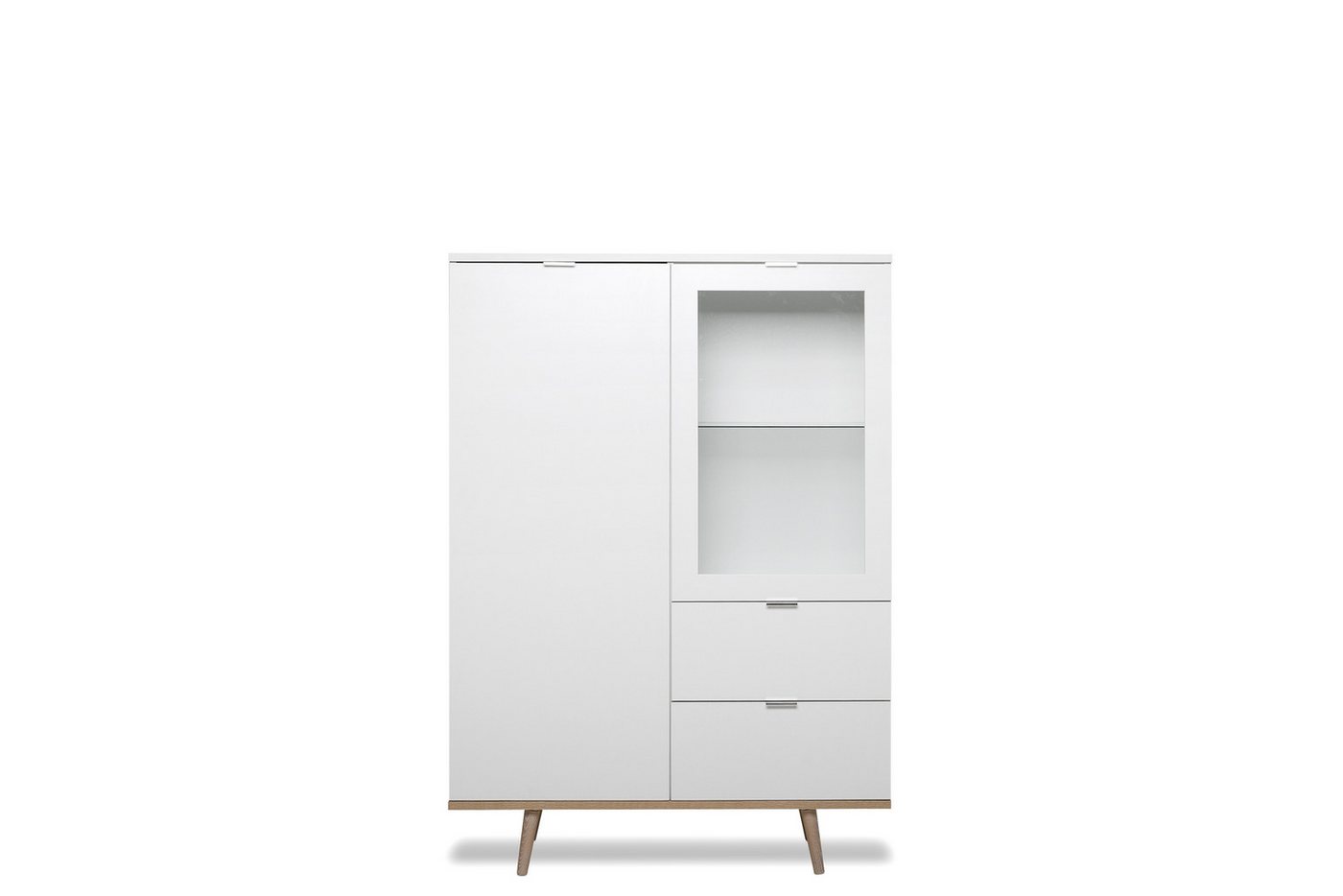 möbelvita Highboard Highboard Helsinki 53 weiß / Dekor Sonoma Eiche von möbelvita