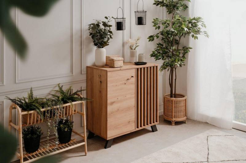 möbelvita Kommode Kommode Jakarta 01D in Artisan Oak / Anthrazit von möbelvita