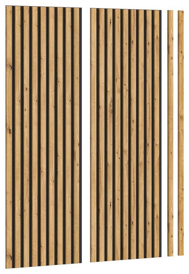 möbelvita Kompaktgarderobe Echo Akustikpaneel 2er Set B/H/T 40x120x2 in anthrazit und Artisan möbelvita Kompaktgarderobe Echo Akustikpaneel 2er Set B/H/T 40x120x2 in anthrazit und Artisan von möbelvita