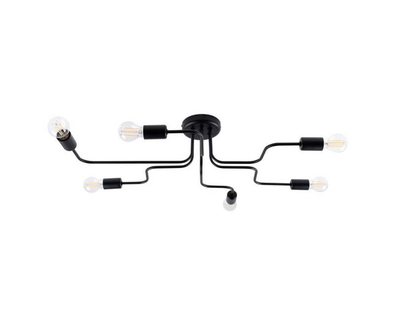 möbelvita Kronleuchter Kronleuchter KIRA 6 schwarz, Streulicht, NEIN von möbelvita