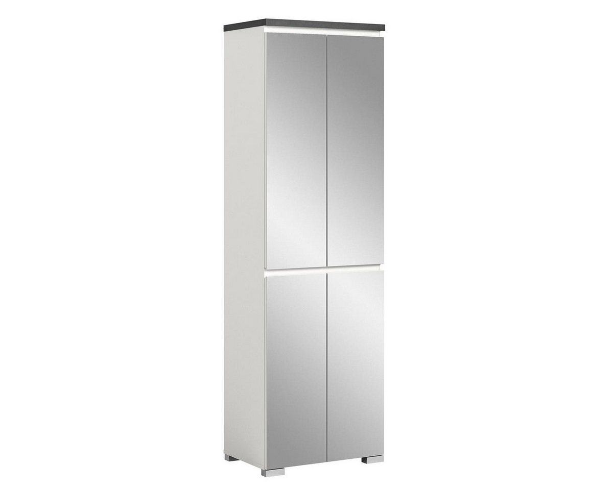 möbelvita Schuhschrank StepUp Schuhschrank+Spiegel B/H/T 60x193x40 in weiß (1x Schuhschrank, 1x Oberboden) von möbelvita