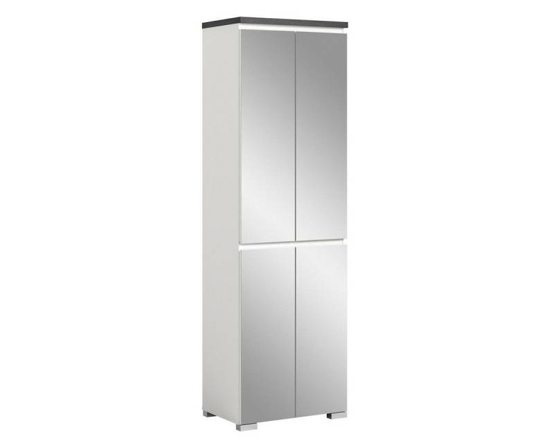 möbelvita Schuhschrank StepUp Schuhschrank+Spiegel B/H/T 60x193x40 in weiß (1x Schuhschrank, 1x Oberboden) von möbelvita