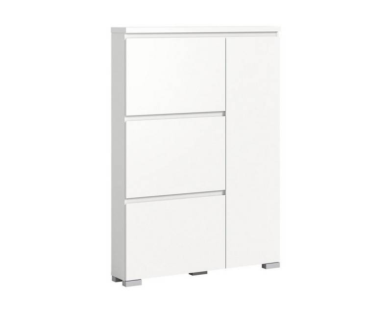 möbelvita Schuhschrank StepUp Schuhschrank B/H/T 95x130x18 in weiß (1x Schuhschrank, 1x Oberboden) von möbelvita