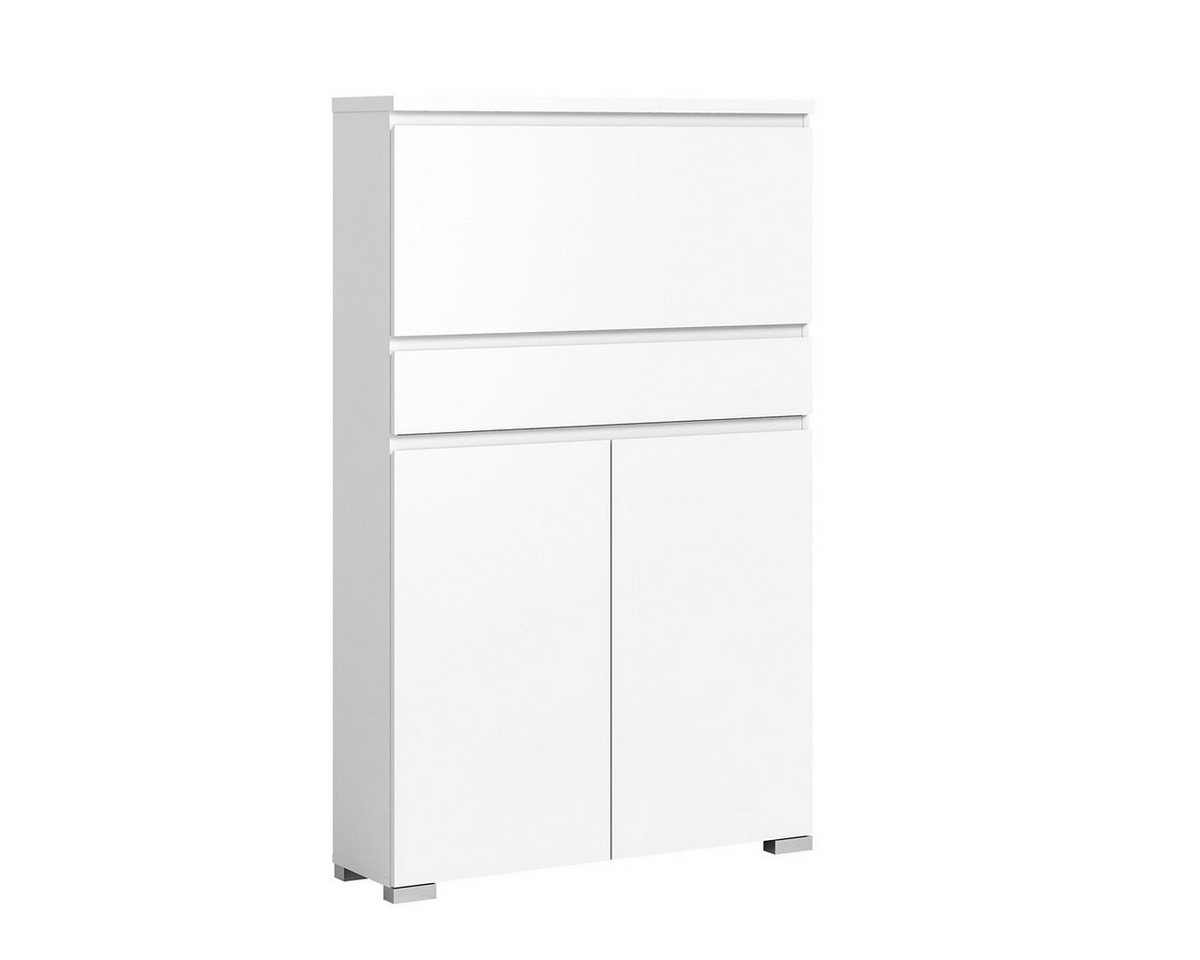 möbelvita Schuhschrank StepUp Schuhschrank B/H/T 95x151x27 in weiß (1x Schuhschrank, 1x Oberboden) von möbelvita