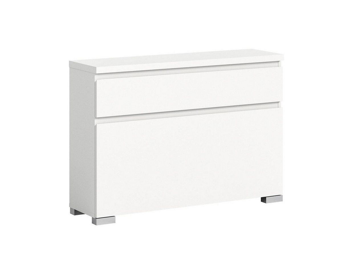 möbelvita Schuhschrank StepUp Schuhschrank B/H/T 95x67x27 in weiß (1x Schuhschrank, 1x Oberboden) bodenstehend und hängend montierbar von möbelvita