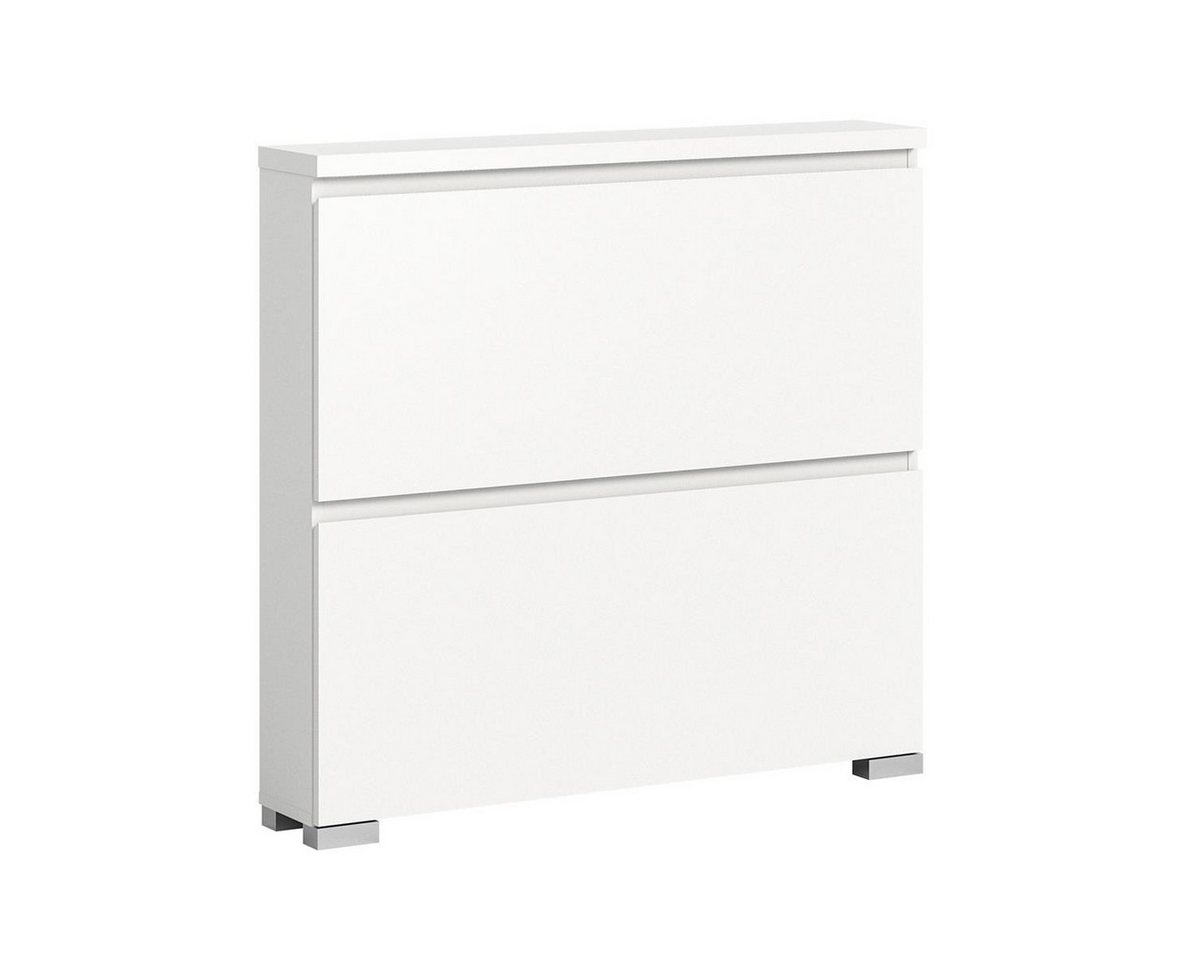 möbelvita Schuhschrank StepUp Schuhschrank B/H/T 95x88x18 in weiß (1x Schuhschrank, 1x Oberboden) bodenstehend und hängend montierbar von möbelvita