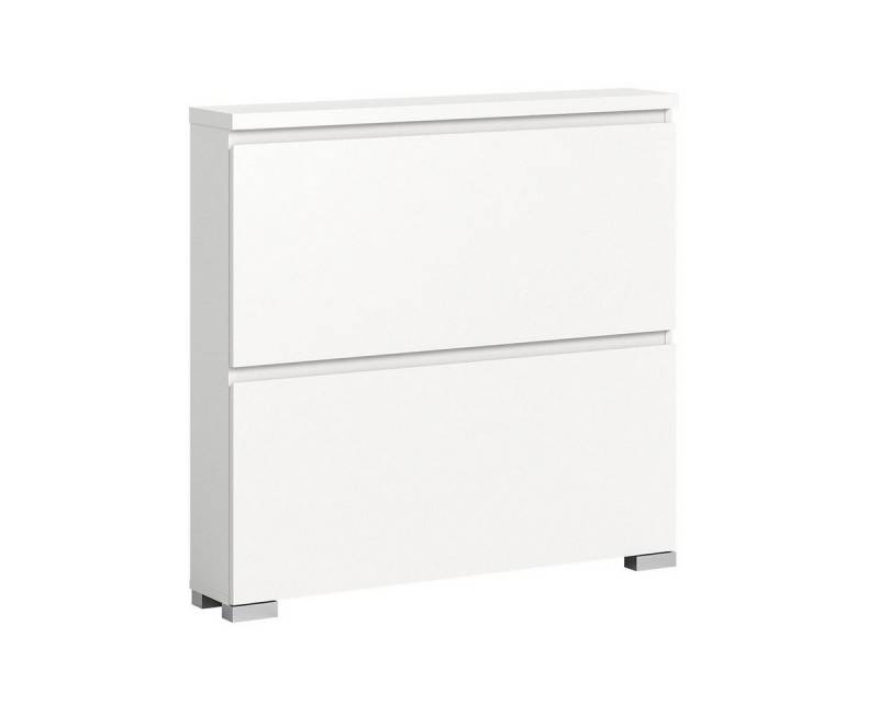 möbelvita Schuhschrank StepUp Schuhschrank B/H/T 95x88x18 in weiß (1x Schuhschrank, 1x Oberboden) bodenstehend und hängend montierbar von möbelvita