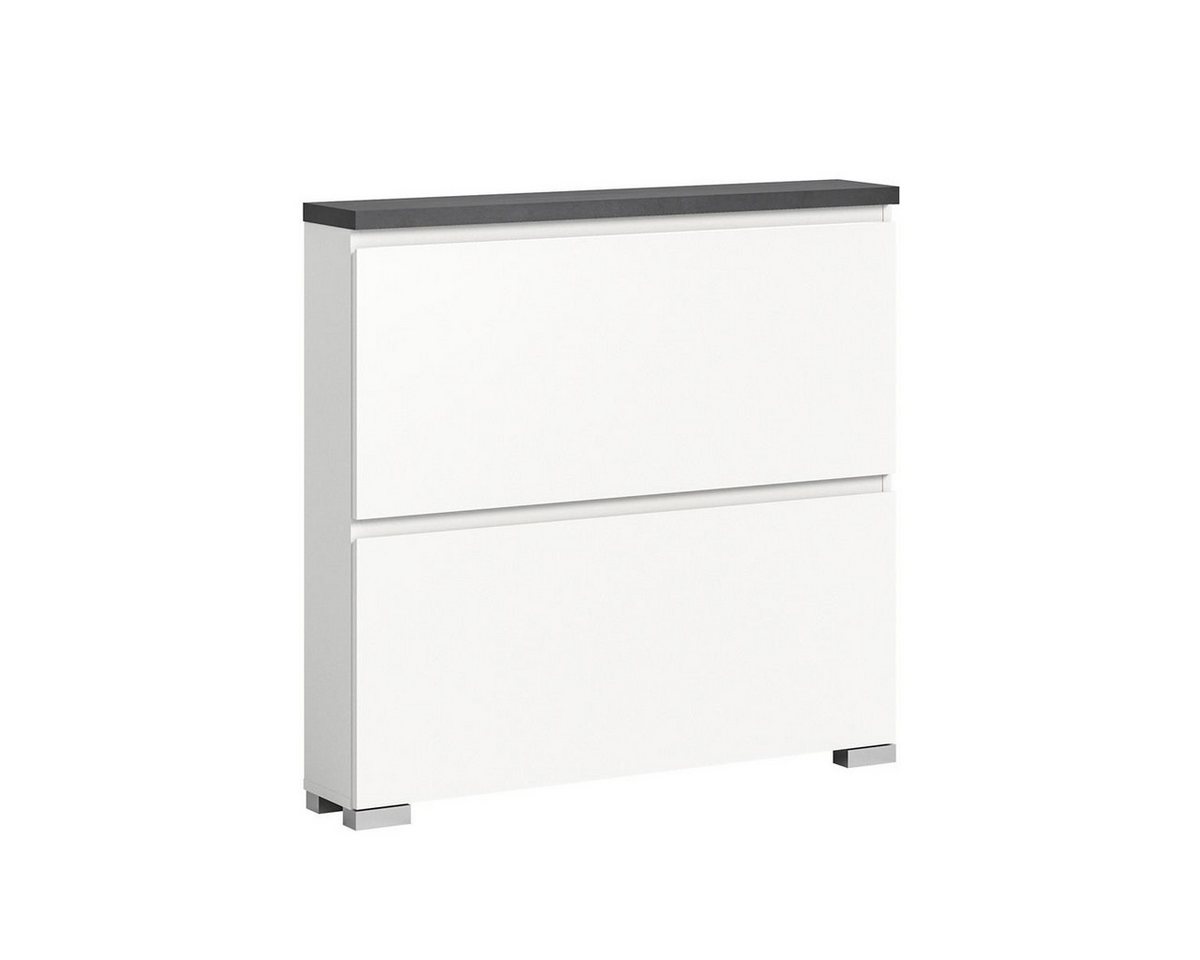 möbelvita Schuhschrank StepUp Schuhschrank B/H/T 95x88x18 in weiß (1x Schuhschrank, 1x Oberboden) bodenstehend und hängend montierbar von möbelvita