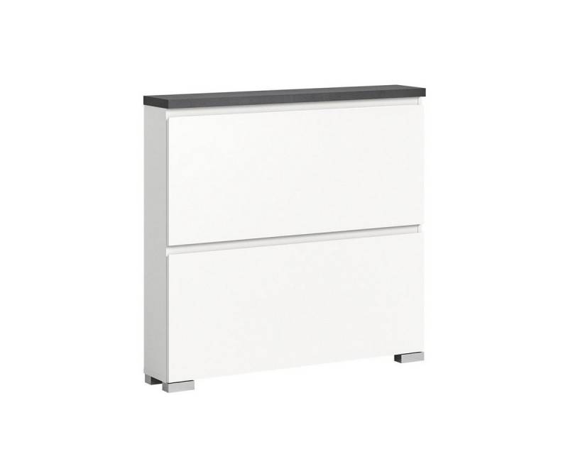 möbelvita Schuhschrank StepUp Schuhschrank B/H/T 95x88x18 in weiß (1x Schuhschrank, 1x Oberboden) bodenstehend und hängend montierbar von möbelvita