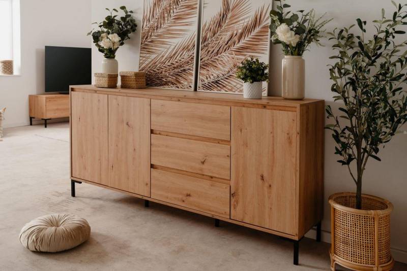 möbelvita Sideboard Sideboard Genf 51A - Griffloses Design in Artisan Eiche möbelvita Sideboard Sideboard Genf 51A - Griffloses Design in Artisan Eiche von möbelvita