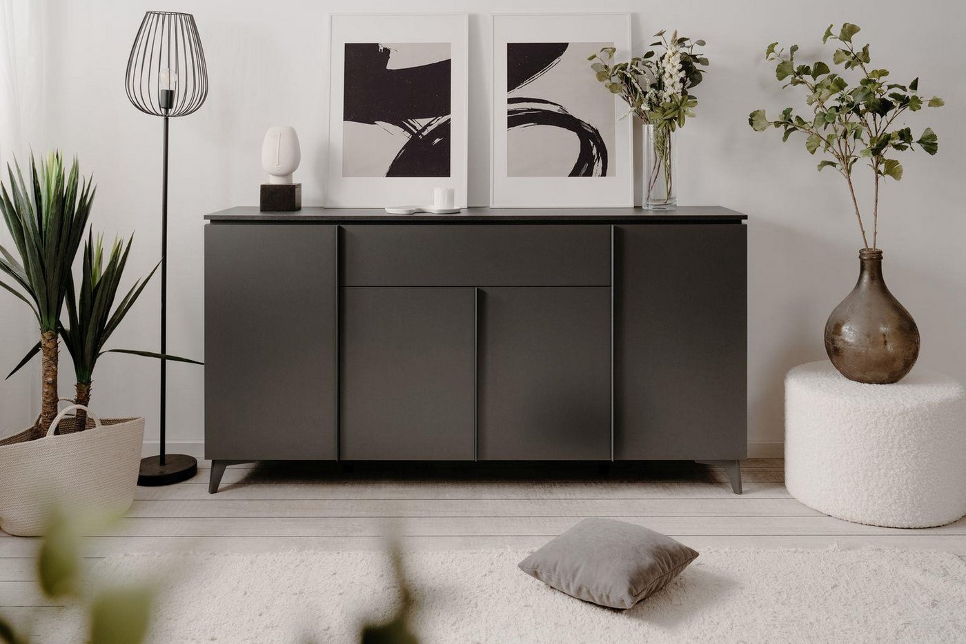 möbelvita Sideboard Sideboard Gent 51A in Schiefer dunkel / anthrazit möbelvita Sideboard Sideboard Gent 51A in Schiefer dunkel / anthrazit von möbelvita