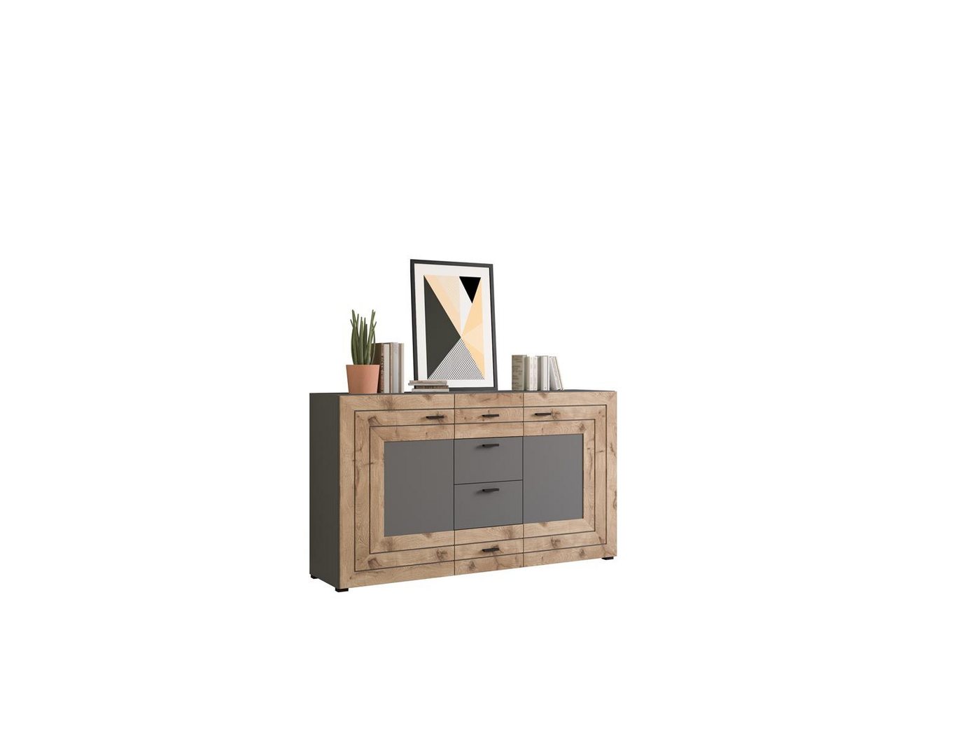möbelvita Sideboard Snap Sideboard B/H/T 160x90x40 in grau möbelvita Sideboard Snap Sideboard B/H/T 160x90x40 in grau von möbelvita