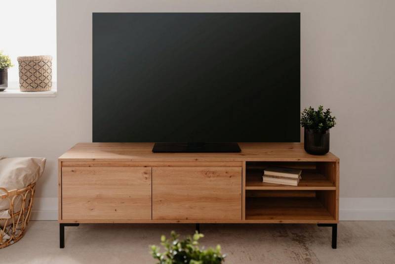 möbelvita TV-Board TV-Board Genf 56A - Griffloses Design in Artisan Eiche von möbelvita