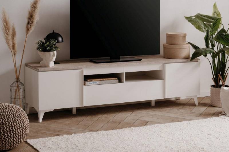 möbelvita TV-Board TV-Board Gent 56A in Sandstein / weiß von möbelvita